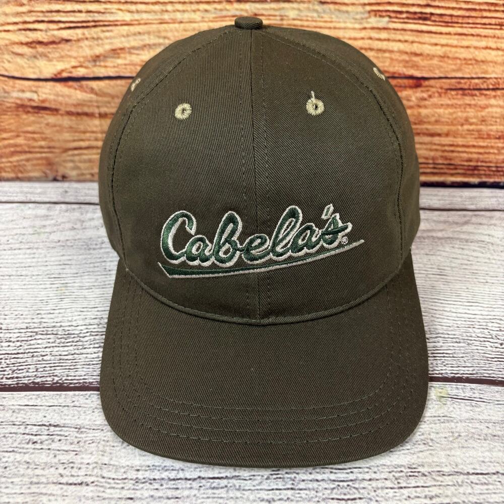 Vintage Y2k Cabela's Brown Made in USA Adjustable Hat